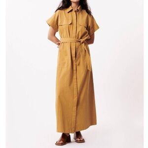 “FRNCH” Delina Canvas Button Down Dress